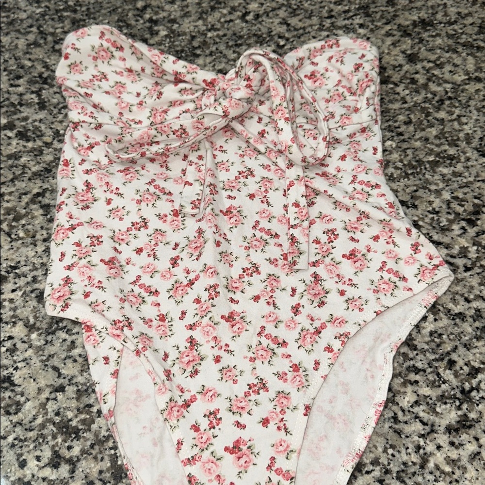 Forever 21 Pink Floral Bodysuit